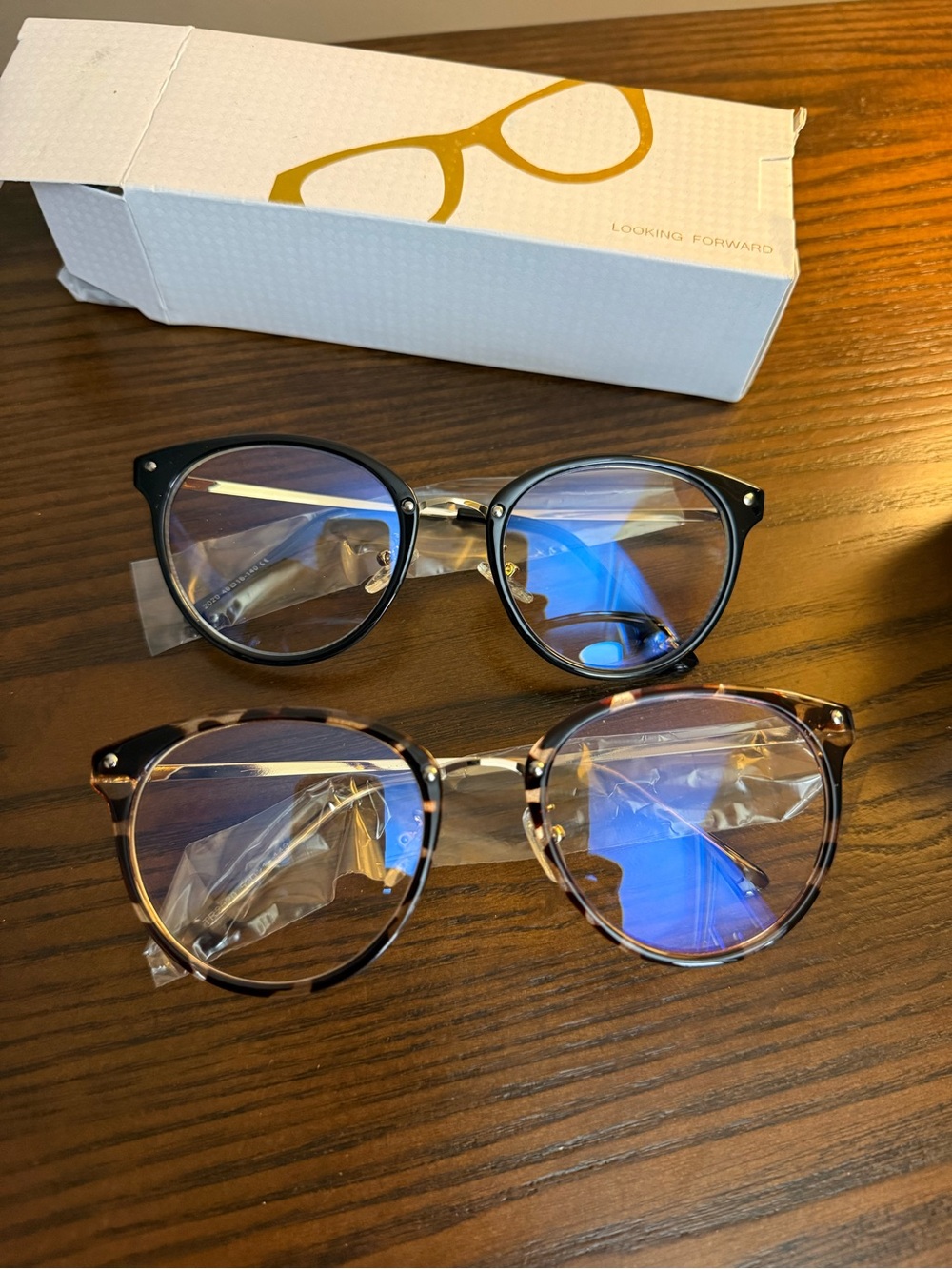Classic Round Blue Light Blocking Glasses - Black & Tortoiseshell